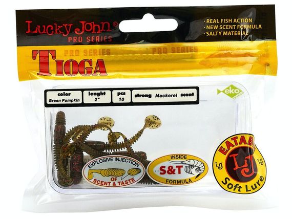 Виброхвосты съедобные LJ Pro Series TIOGA 2.0in (5 см), цв. PA03, 10 шт.