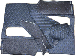 Обшивка-обивка салона УАЗ 469, 7 предметов (синяя нить Бабочка)