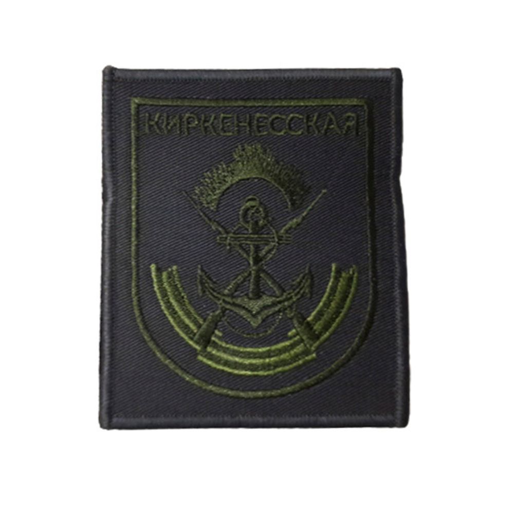 Шеврон нарукавный ВМФ (черный,белый якорь,красный кант)