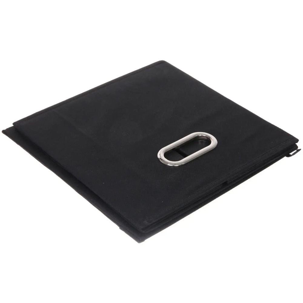 Короб - органайзер складной стеллажный для хранения вещей с крышкой «ДОМания», цвет черный, 33*33*33см (лейбл)