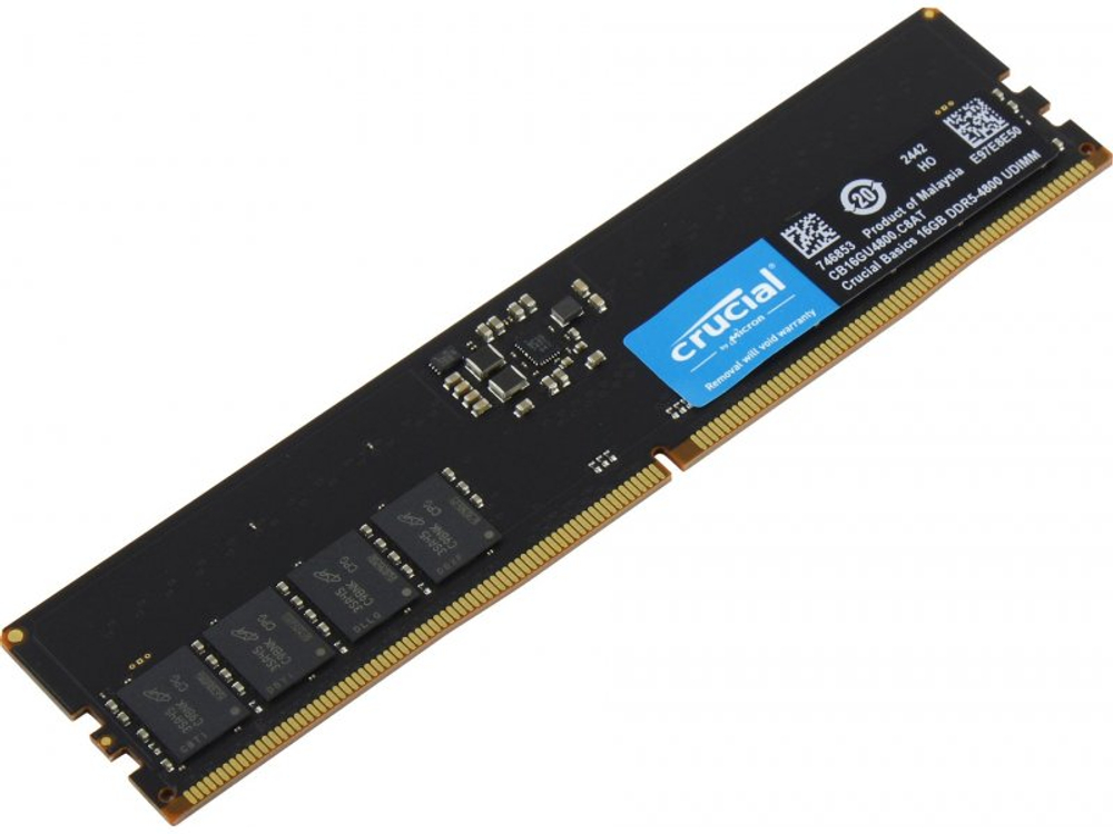 Оперативная память Crucial Basics Desktop CB16GU4800, DDR5 1х 16ГБ 4800 МГц, DIMM, RTL