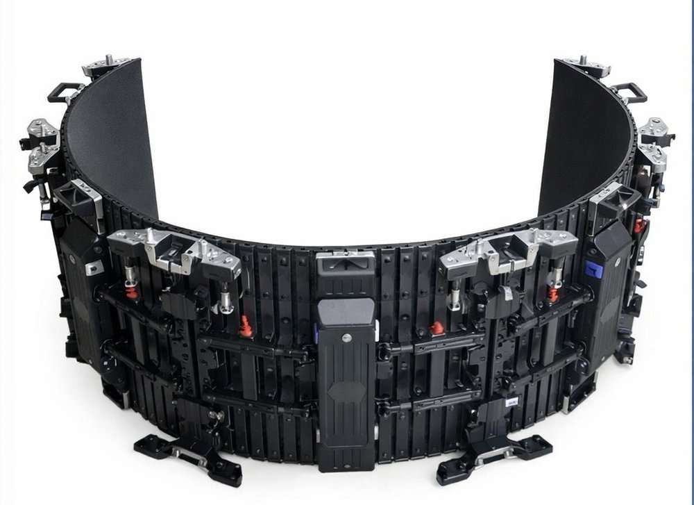 Cabinet 500×500 мм Outdoor гнущийся фиксирующийся — гибкий прокатный кабинет LED экрана IP65 с arc lock