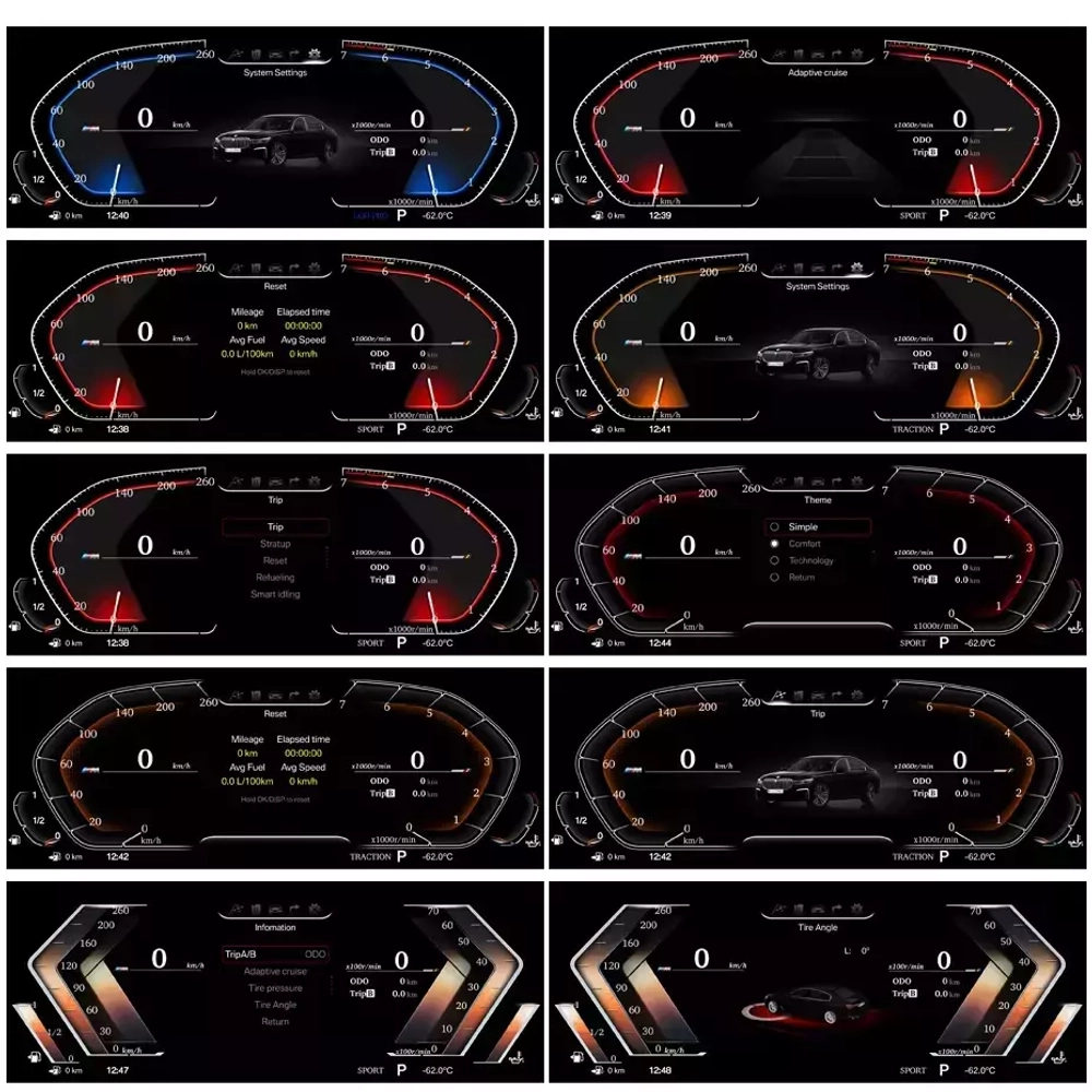 Электронная панель приборов BMW 4-серия F32 2012-2018 - Carmedia NH-LCD-B02-F32 с ЖК 12.3" экраном QLED