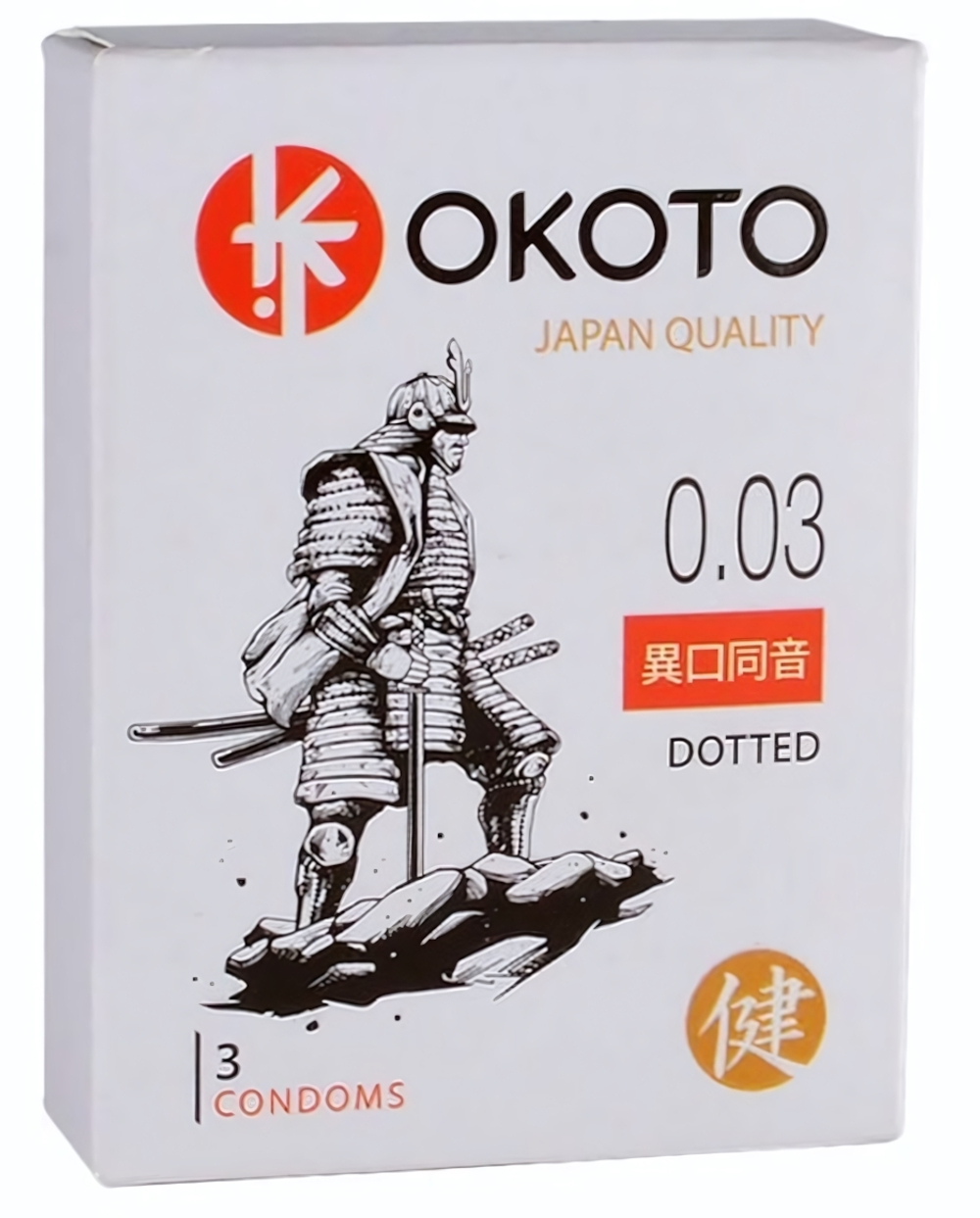 Презервативы с точками OKOTO Dotted - 3 шт. (Цвет: прозрачный)