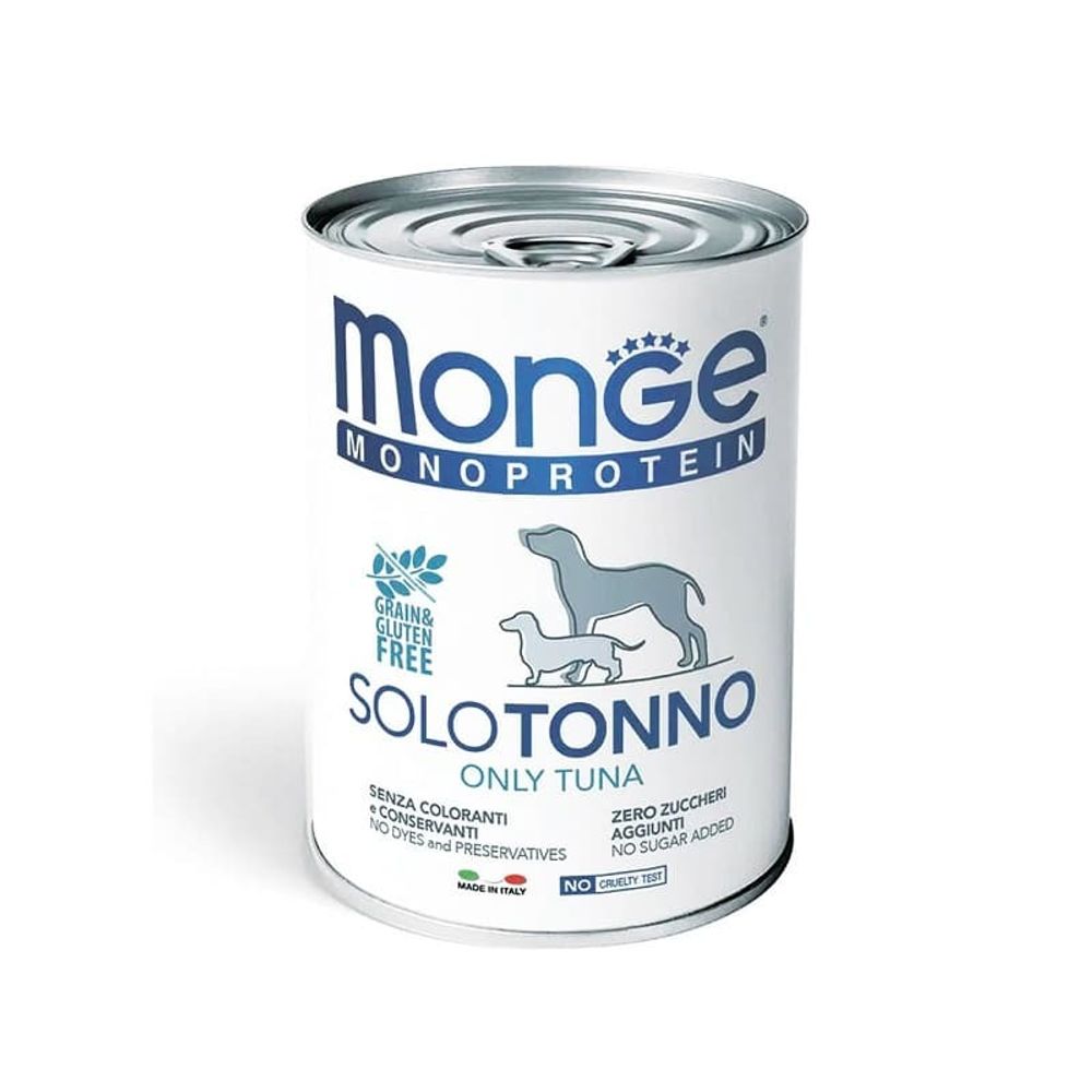 Monge Dog Monoprotein Solo B&amp;S консервы для собак паштет из тунца 400г