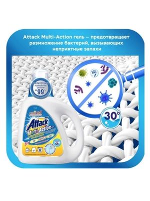 ATTACK Multi-Action Концентрированный гель для стирки сменный блок 0,69кг