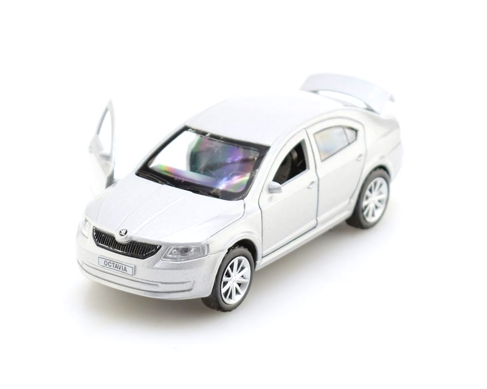Модель ин. мет. "Skoda. Octavia" 12см. открыв. двери, серебристый OCTAVIA-SL (Технопарк)