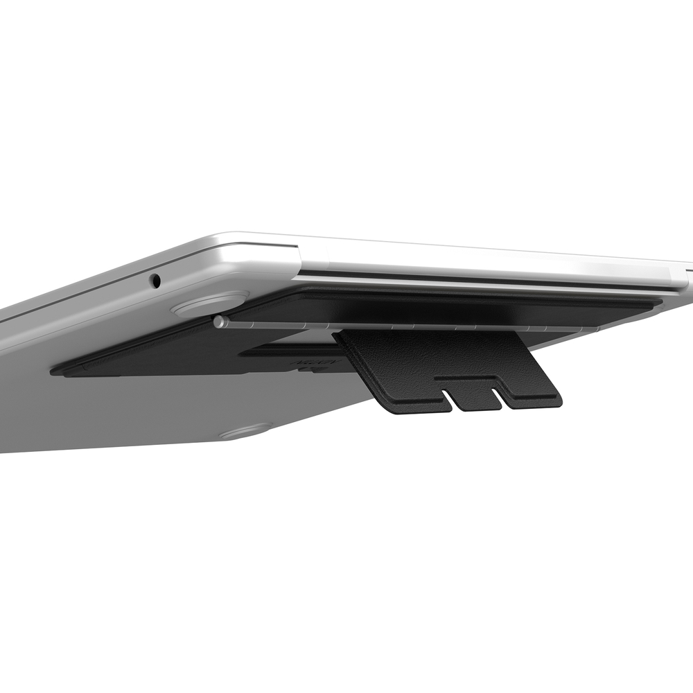 Тонкая складная подставка черного цвета от Nillkin для ноутбука, серия DualWing Adhesive Laptop Stand