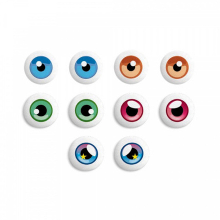 МИНИ-медальоны ГЛАЗКИ ЦВЕТНЫЕ/65гр