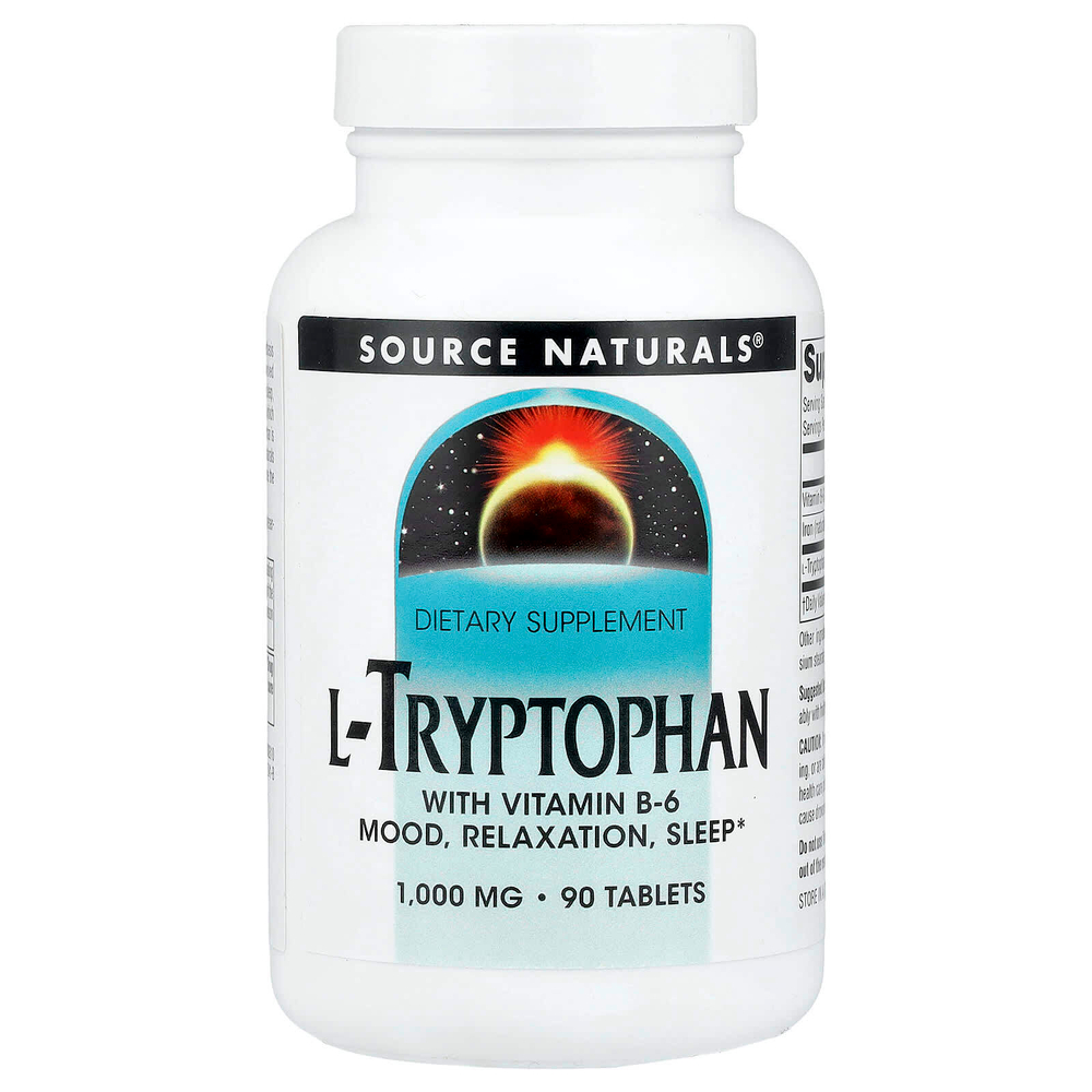 Source Naturals, L-триптофан, 1000 мг, 90 таблеток