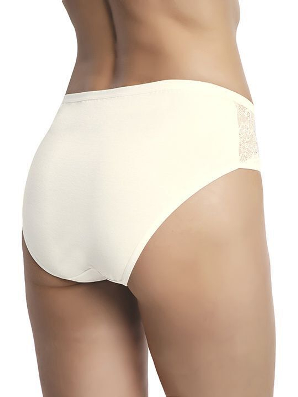 Слипы средней посадки с элементами кружева (Размер: XL) (Цвет: синий)