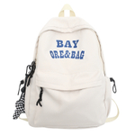 BESSIO Nylon Backpack Unisex Ecru/Black/Red/Blue