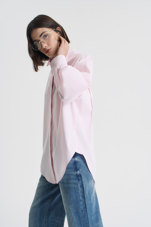 Рубашка оверсайз с галстуком