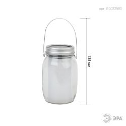 SL-GL14-JAR-3 ЭРА Садовый светильник на солнечной батарее, стекло, металл, прозрачный, 13,5 см