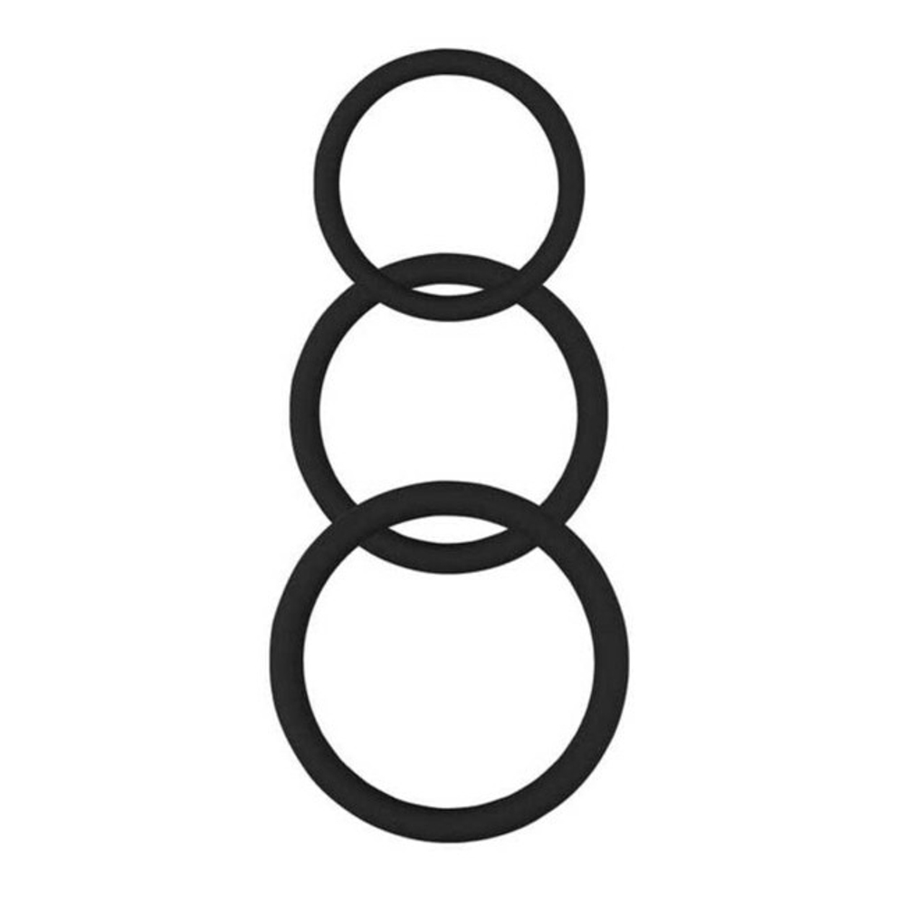 Набор эрекционных колец Magnum Force Cock Ring (Цвет: черный)