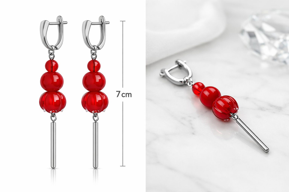 Серьги из муранского стекла