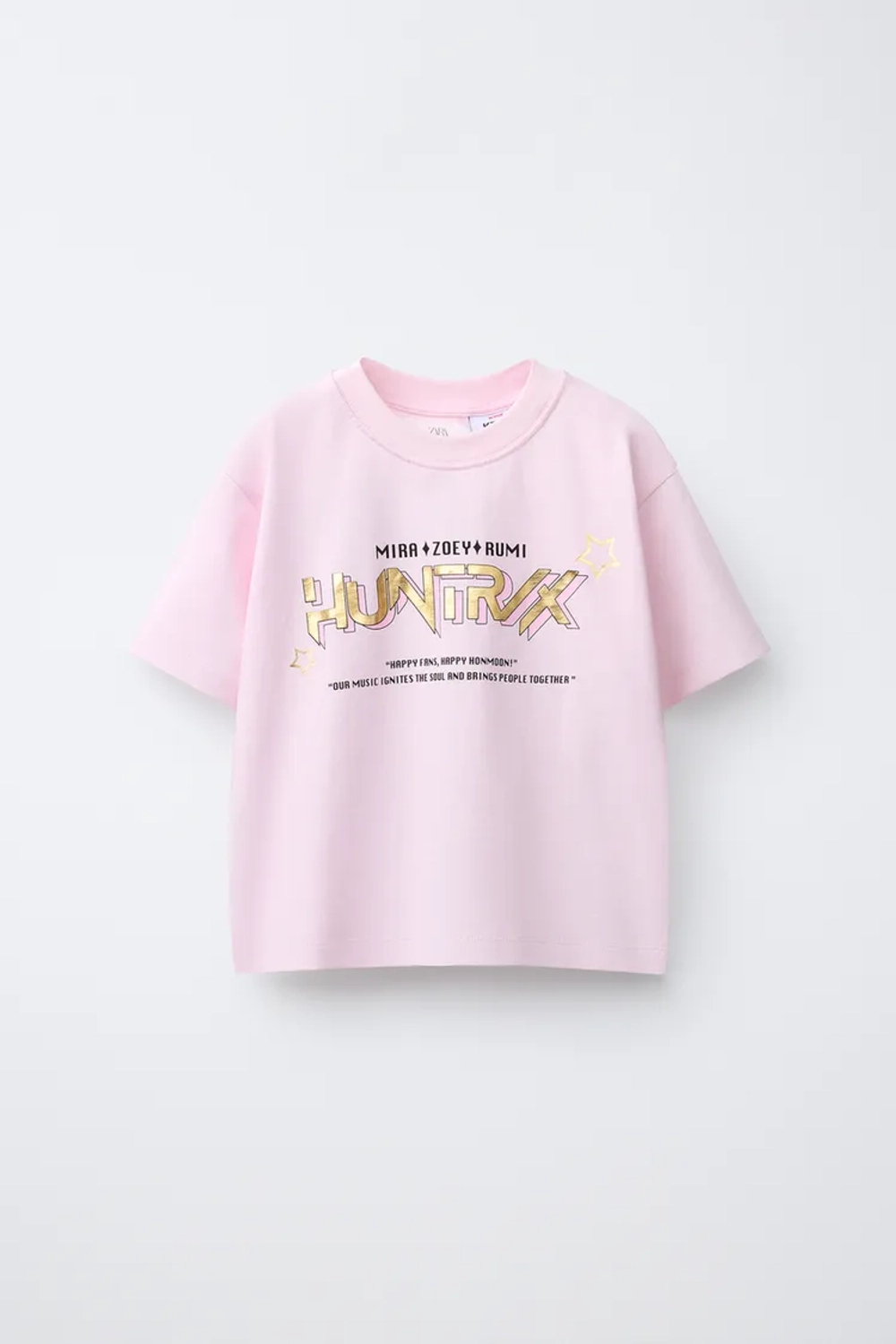 ZARA ФУТБОЛКА KPOP DEMON HUNTERS™ NETFLIX ©, РОЗОВЫЙ