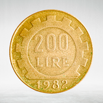 Italy 200 Lire 1982 R "Woman Head – Standard Issue", XF