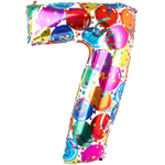 Шар Фольгированный Цифра 7 Шары (Ассорти)