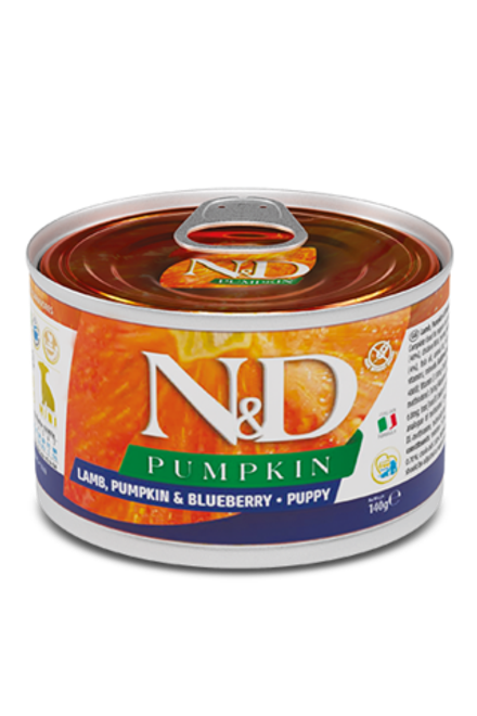 Фармина  N&D Dog Pumpkin Консервы ягненок с черникой для щенков мини, 140г