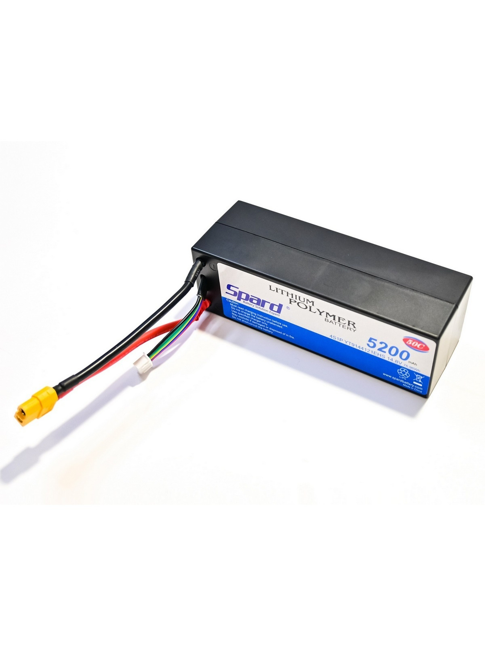 Аккумулятор Li-Po Spard 5200mAh, 14.8V, 50C,  XT60,  Hardcase для автомоделей 1/10, 1/8