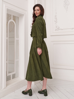 Юбка бохо вельветовая миди