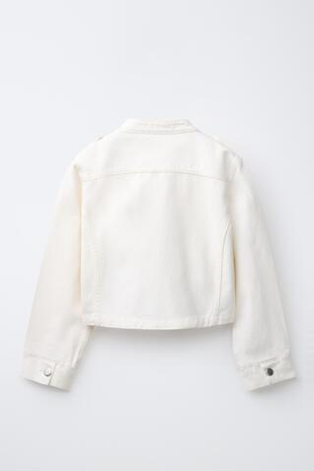 ZARA КУРТКА НА ПУГОВИЦАХ, ЦВЕТ СЛОНОВОЙ КОСТИ