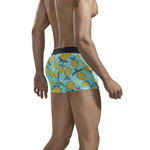 Голубые трусы-хипсы с принтом в виде лимонов Lemons Trunks (Размер: M) (Цвет: голубой)