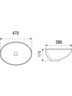 Раковина подвесная WeltWasser WW DEILBACH 6022 470х390х190