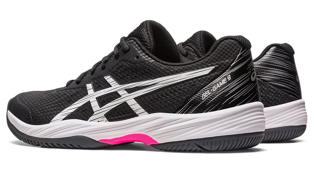 Мужские кроссовки теннисные Asics Gel-Game 9 - black/hot pink