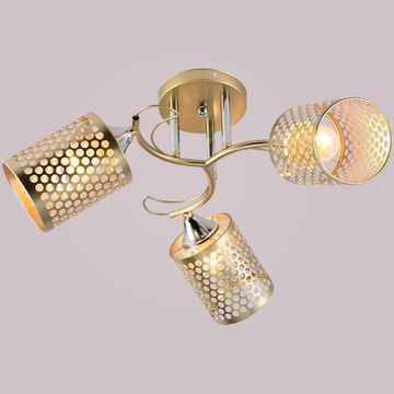 Люстра потолочная Reluce E27 01322-0.3-03 MATT GOLD+CR