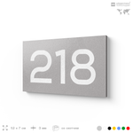 Номер на дверь 218, табличка на дверь для офиса, квартиры, кабинета, аудитории, склада, голубой 120х70 мм, Айдентика Технолоджи