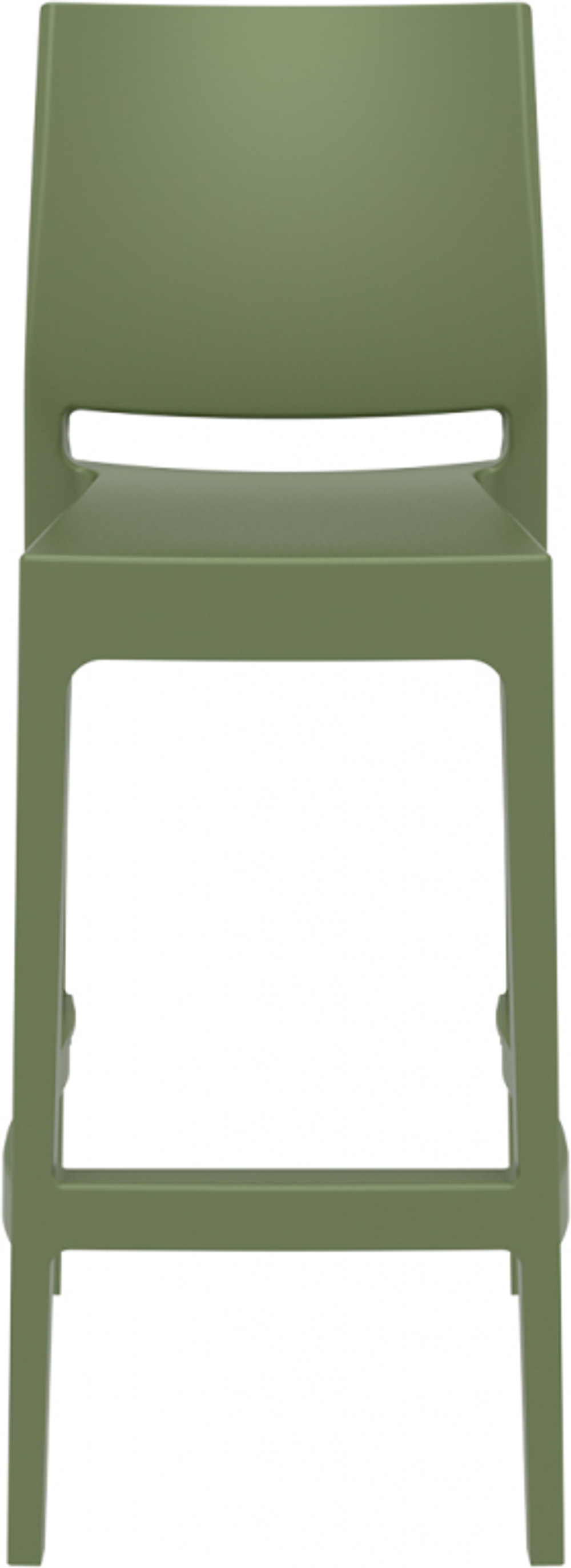Стул пластиковый барный, Siesta Contract Maya Bar 75, оливковый