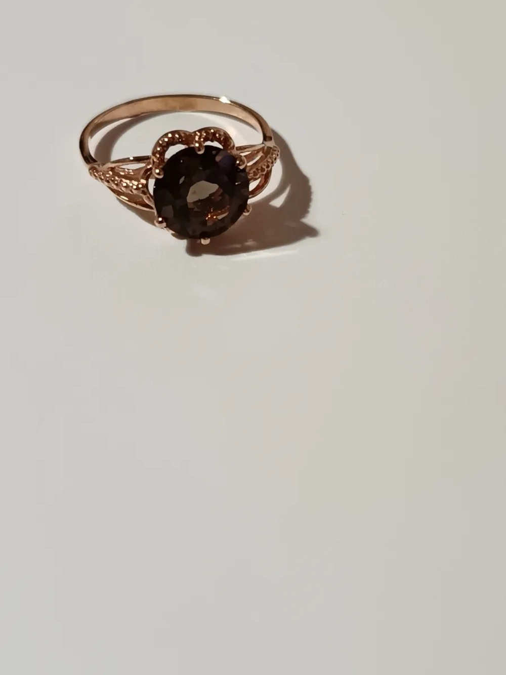 Кольцо серебряное с раухтопазом