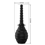 Черный анальный душ с фигурным гибким наконечником (Цвет: черный)