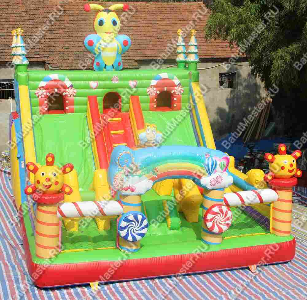 Надувной батут "Пчелиный дом", 8*6*6 м