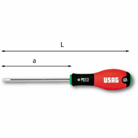322 STX Отвертка TORX® TAMPER RESISTANT, T20x100, USAG (Италия)
