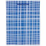 Пакет подарочный 17,8x9,8x22,9 см, ЗОЛОТАЯ СКАЗКА "В голубую клетку", ламинированный, 606597