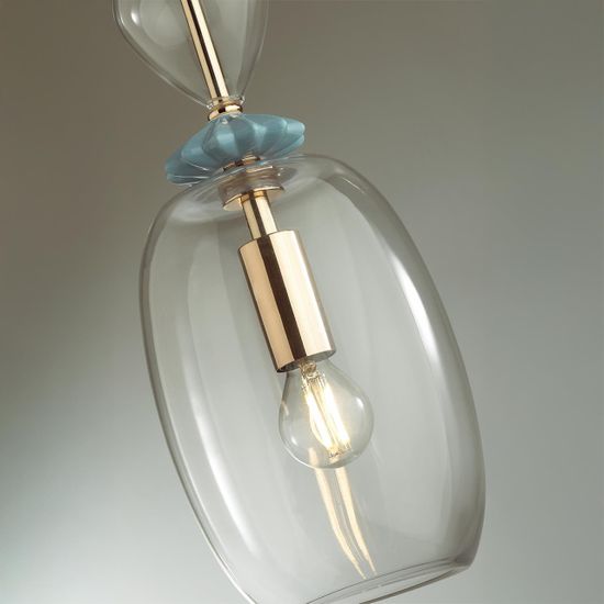 4855/1B CLASSIC ODL_EX21 195 золото/разноцветн./керамика/стекло Подвес E14 1*40W BIZET