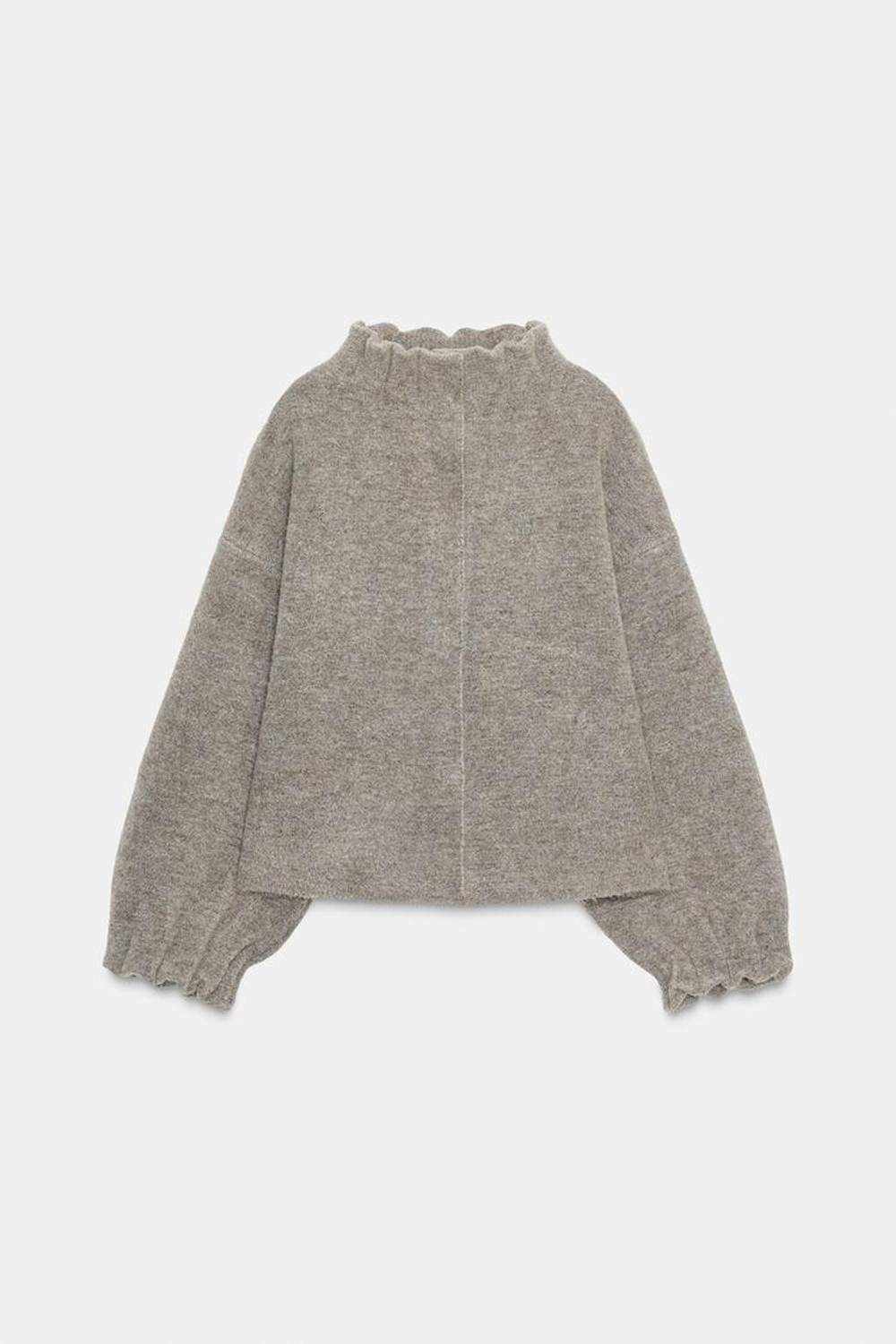 ZARA ТРИКОТАЖНЫЙ БОМБЕР, АНТРАЦИТОВО-СЕРЫЙ