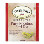 Twinings, чистый травяной чай, чистый красный чай ройбуш, без кофеина, 20 чайных пакетиков, 40 г (1,41 унции)