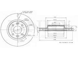 Диск тормозной передний UNIO BRD-20037