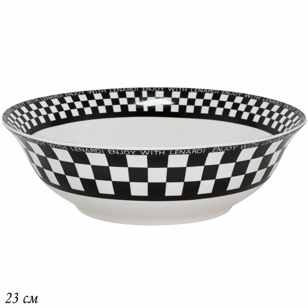 Lenardi 205-423 Салатник 23х7см ENJOY в под.уп.(х18)Фарфор
