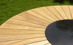 Circus-Ontario 160, комплект обеденной мебели бежевый/натуральный, тик/искусственный ротанг