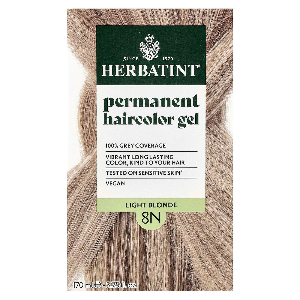 Herbatint, стойкая гель-краска для волос, 8N, светлый блонд, 135 мл (4,56 жидк. унции)