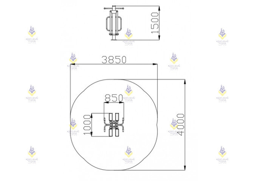 Уличный тренажер «двойной Раздельный маятник»