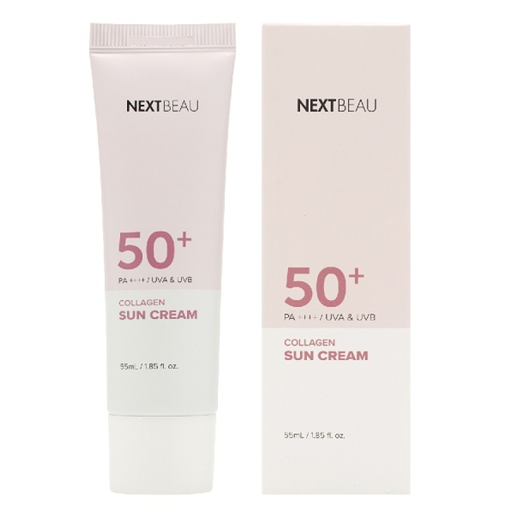 Омолаживающий солнцезащитный крем с Коллагеном SPF 50+ PA++++ Nextbeau Collagen Sun Cream 55мл
