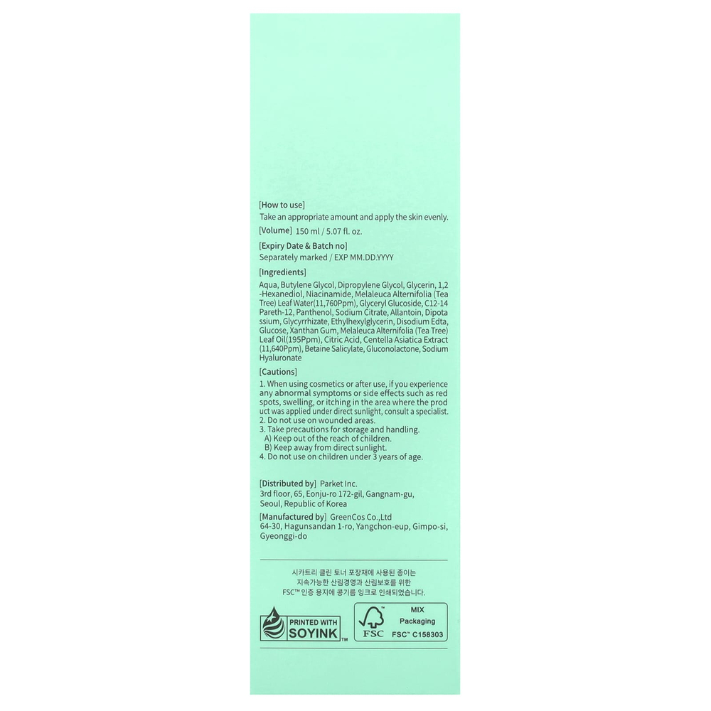 Mixsoon, Cicatree Clean, тоник, 150 мл (5,07 жидк. унции)