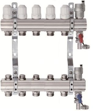 Коллектор для отопления Tim на 5 выходов