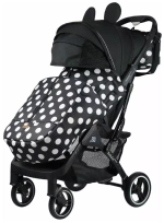 Коляска прогулочная Babalo 2022 Classic Микки маус текстиль на черной раме с сумкой